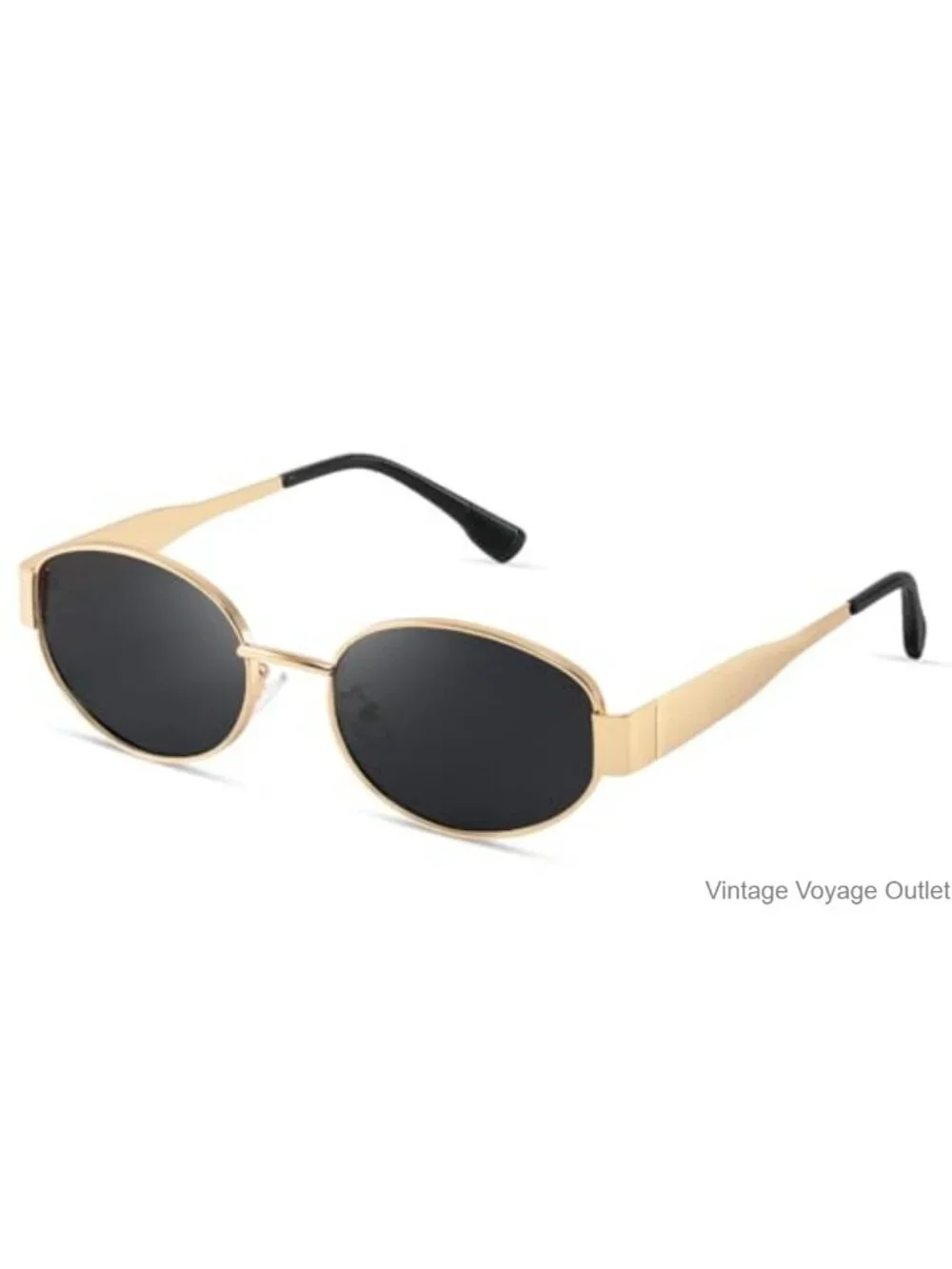 Polarized Oval Sunglasses Retro Metal Frame UV Protection